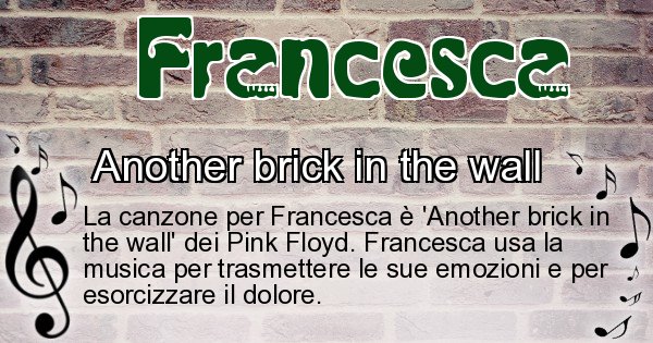 A Quale Canzone Corrisponde Il Nome Francesca