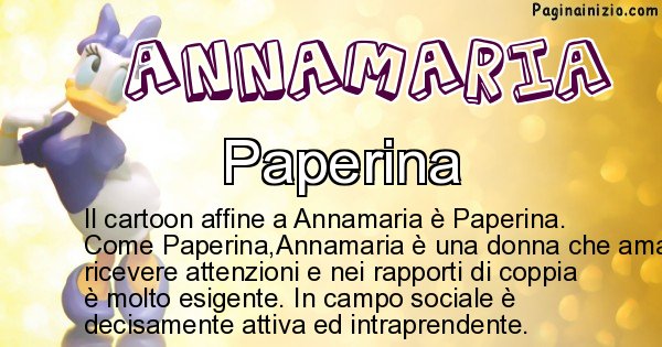 Scopri Il Personaggio Dei Cartoni Associato Al Nome Annamaria