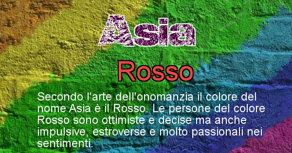 Trova Il Colore Associato Al Nome Asia