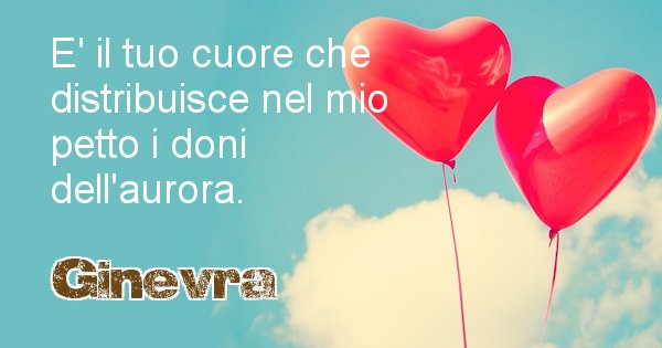 Dedica D Amore Con Il Nome Ginevra