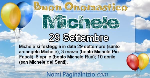 Onomastico Del Nome Michele