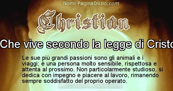 Cosa Significa Realmente Il Nome Christian