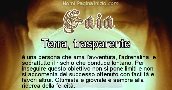 Cosa Significa Realmente Il Nome Gaia