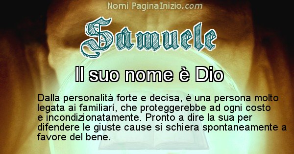 Cosa Significa Realmente Il Nome Samuele