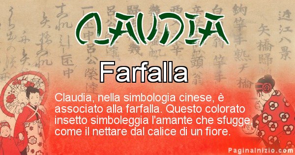 Scopri Il Significato Del Nome Claudia In Cinese