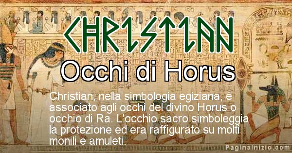 Scopri Il Significato Del Nome Christian In Egiziano