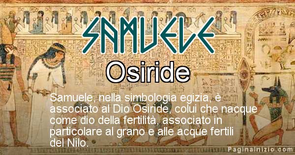Scopri Il Significato Del Nome Samuele In Egiziano